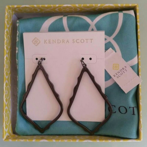 Kendra Scott Gunmetal Sophee Earrings - Picture 2 of 2